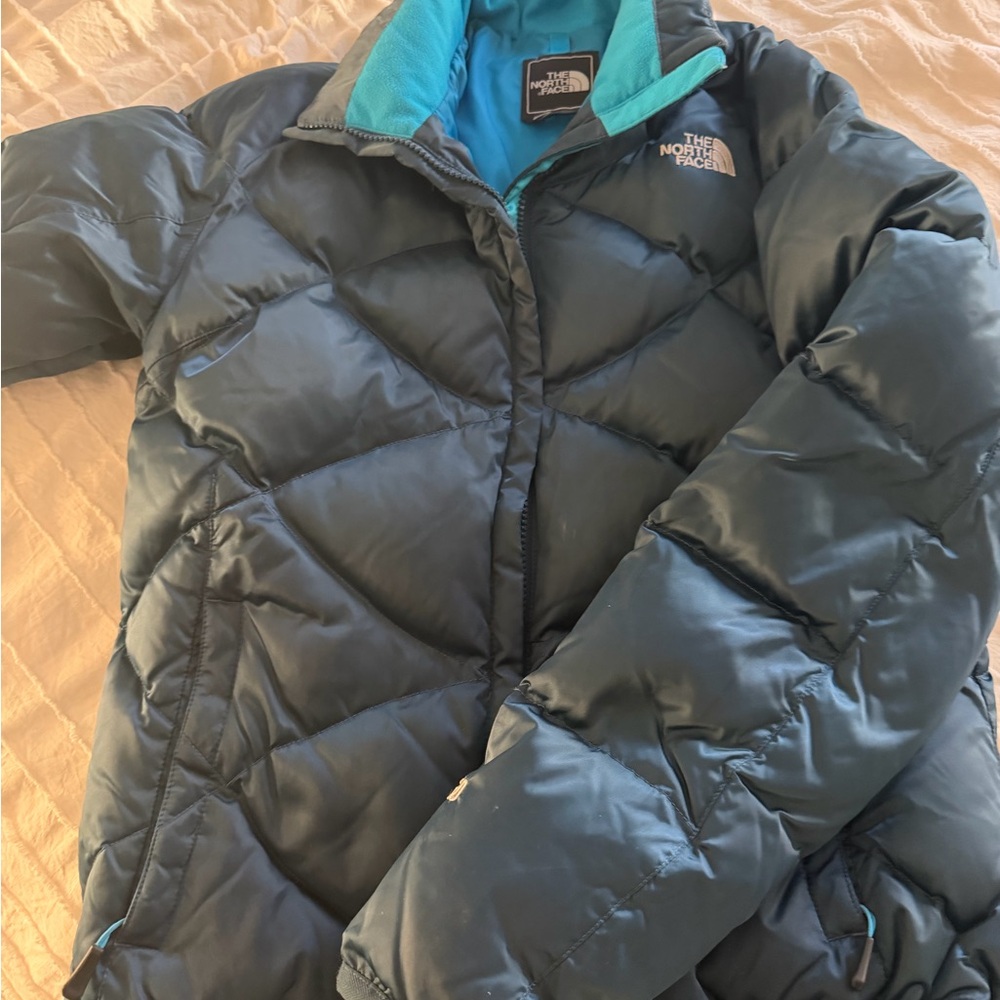 The North Face Teal Quilted Jacket View 2
